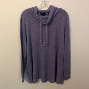 Lane Bryant SUPER SOFT Purple Cowl Neck Long Sleeve Top Size 14/16